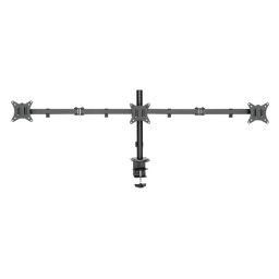 SUPORT de birou LOGILINK, pt 3 TV/monitor plat, curbat, diag. max 27 inch, rotatie, inclinare, pivotare, orizontala, verticala, totala, max 7 Kg x 3, BP0173