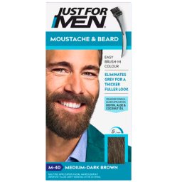Gel colorant pentru mustata si barba, Just For Men Medium Dark Brown M40 Color Gel, 28 g