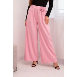 Pantaloni eleganți de damă cu decorațiuni florale