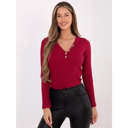 Bluză vișinie cu nasturi