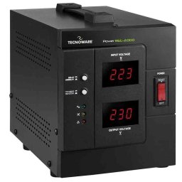Stabilizator de tensiune 2000 VA / 1600 W 2× Schuko reglare ±6% Negru