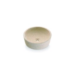 Bathco 00307 - Lavoar pentru blat DUAL, Ø 40,5 cm, finisaj piatră/bej