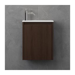 Dulap de baie COMO 40 cm cu lavoar, finisaj nuc