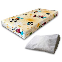 Set complet 7 piese Saltea SmartNest 130x60x12 cm, Lenjerie Frozen 2-6 ani, Protectie Impermeabila, Pilota, Perna - ASC4140