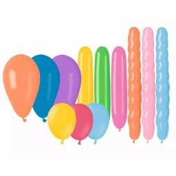 Set de 25 baloane colorate de diferite tipuri