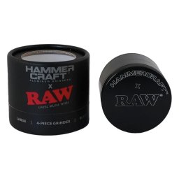 Raw x Hammercraft Grinder aluminiu aerospatial negru 4 Parti Ø60mm