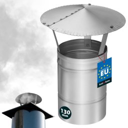 Pălărie coș fum galvanizată inox 130 mm