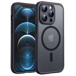 Husa silicon iPhone 12 Pro Max Techsuit - PureFrost MagSafe Frosted Black