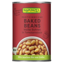 Fasole alba bio in sos de rosii la conserva 400g Rapunzel