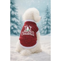 Tricou catei cu maneci scurte X-MAS Rosu-8177.R
