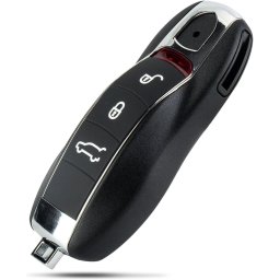 Cheie Auto Completa Programabila, compatibila Porsche Cayenne, 911, Boxster – 3 butoane, FCC KR55WK50138 / KR55WK50136, cu cip si baterie