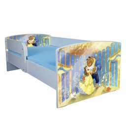 Pat Frumoasa si Bestia, cu protectie, 160x80 cm