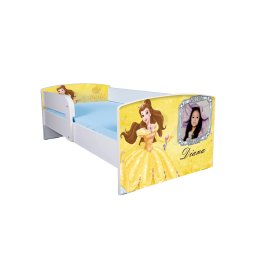 Pat personalizat Frumoasa si Bestia, cu protectie, 140x70 cm