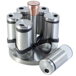 Set 6 recipiente pentru condimente, 120 ml, suport rotativ din otel inoxidabil, berlinger haus, bh 1992