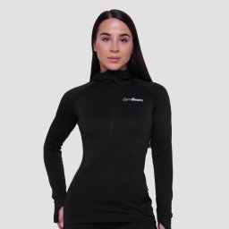 GymBeam Hanorac de alergare pentru femei 1/2 Zip Pulse Black M