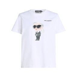 Karl Lagerfeld Tricou gri / negru / alb