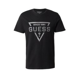GUESS Tricou gri argintiu / negru