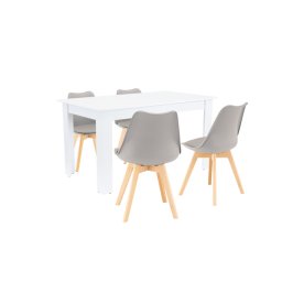 Set de masă Zara 4+1 gri-alb