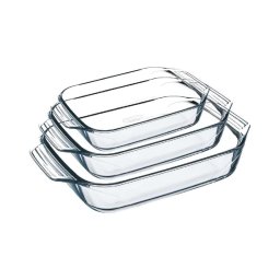 Set de 3 tăvi de copt PYREX, 2/3/4 l