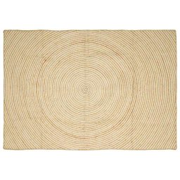 Covor Natural si Alb 200 x 290 cm Iuta GartenMobel Dekor