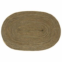 Covor Natural si Negru 122 x 183 cm Iuta GartenMobel Dekor