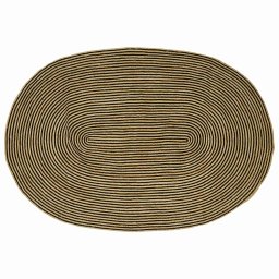 Covor Natural si Negru 152 x 245 cm Iuta GartenMobel Dekor