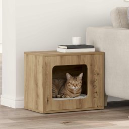 Casa pentru pisici Stejar artizanal 51 x 30 x 42 cm GartenMobel Dekor