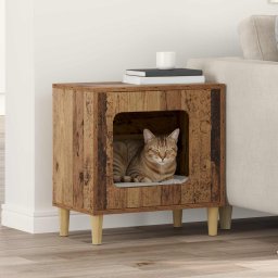 Casa pentru pisici Lemn vechi 51 x 30 x 52 cm Lemn compozit GartenMobel Dekor