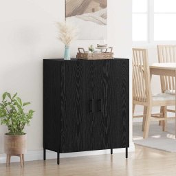Bufet Stejar Negru 69,5 x 34 x 90 cm Lemn compozit GartenMobel Dekor