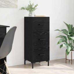 Bufet cu sertar Stejar Negru 34,5 x 34 x 90 cm Lemn compozit GartenMobel Dekor