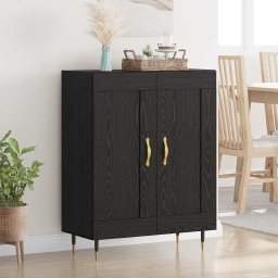 Bufet Stejar Negru 69,5 x 34 x 90 cm Lemn compozit GartenMobel Dekor