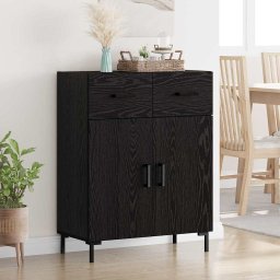 Bufet cu sertar Stejar Negru 69,5 x 34 x 90 cm Lemn compozit GartenMobel Dekor
