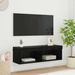 Dulap TV de perete Panama Stejar Negru 100 x 30 x 30 cm GartenMobel Dekor