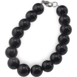 Bratara Obsidian auriu sfere 10mm