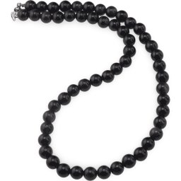 Colier Obsidian auriu sfere 8mm