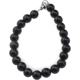 Bratara Obsidian auriu sfere 8mm