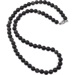 Colier Obsidian auriu sfere 6mm
