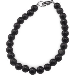 Bratara Obsidian auriu sfere 6mm