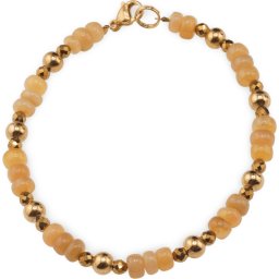 Bratara Opal de foc rondele 5-6mm, Hematit auriu sfere fatetate 3mmsi elemente aurii cu inchizatoare aurie