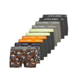 JACK & JONES Boxeri 'JACHugo Skulls' gri / gri închis / portocaliu / negru