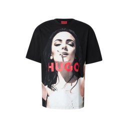 HUGO Tricou 'Duwedie' crem / roșu / negru