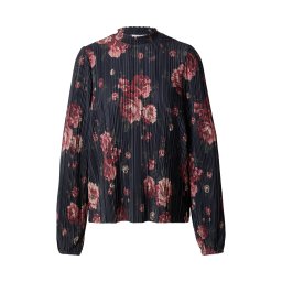 VILA Bluză 'VIBLOOMIA' oliv / roșu burgundy / roșu pastel / negru