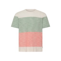 BLEND Tricou 'BHKEITH' crem / oliv / corai