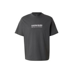 Calvin Klein Tricou gri metalic / alb