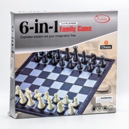 Joc 6 in 1: Sah, Table, Dame, Nu te supara frate, Sus-Jos, Scrisch