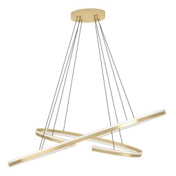 Lustra LED Bogado, 50W, 8700 lm, CCT 2200–6500K, metal auriu, cu telecomandă inclusă