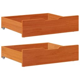 Sertare de pat 2 buc. 75x55x17 cm maro ceruit lemn masiv de pin GartenMobel Dekor