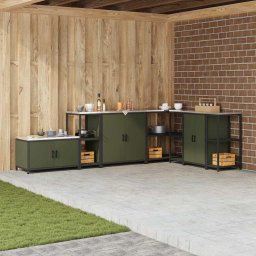 Depozitare pentru bucatarie Verde masliniu 60 x 50 x 92 cm Otel GartenMobel Dekor