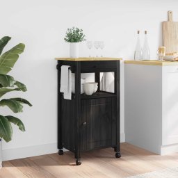 Troler de Bucatarie Simplu Negru GartenMobel Dekor
