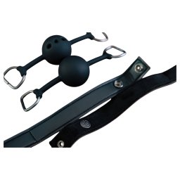 Sei Mio - set cu muștiuc pentru gură - 2 piese - negru